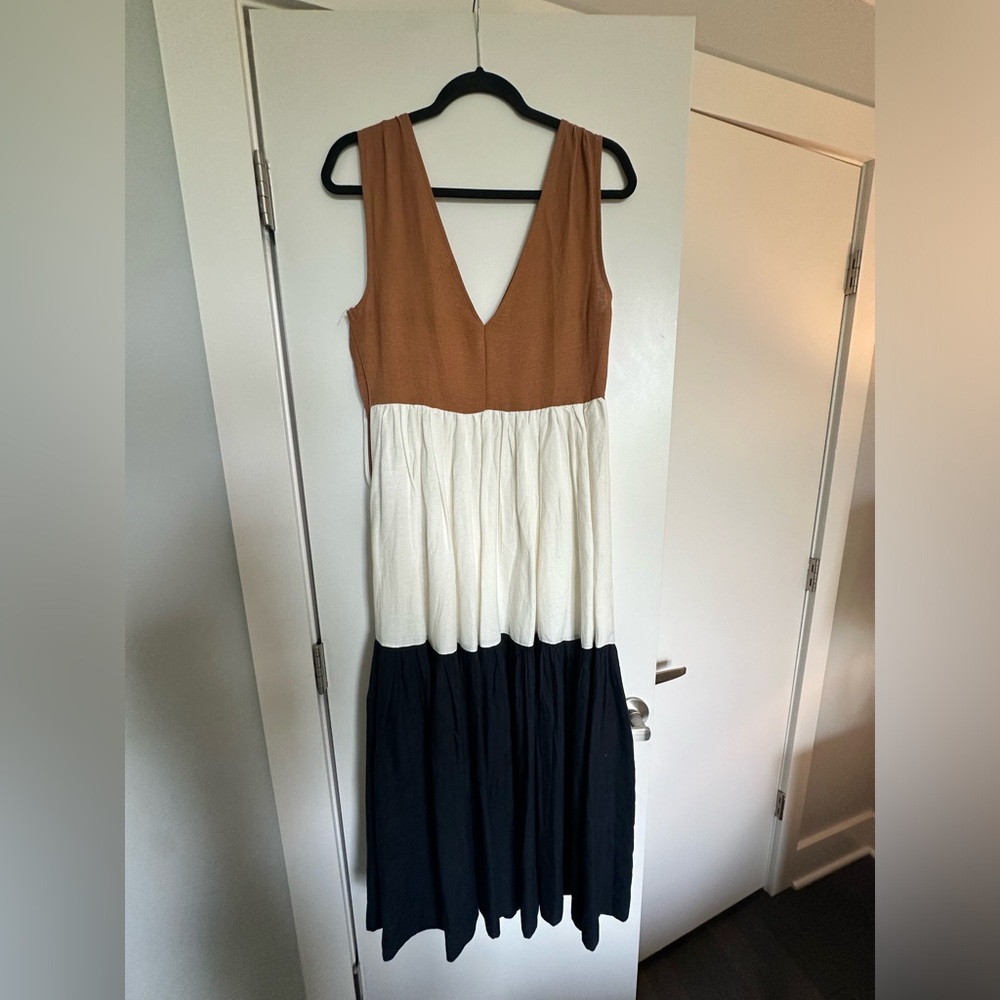 En Saison color block midi dress